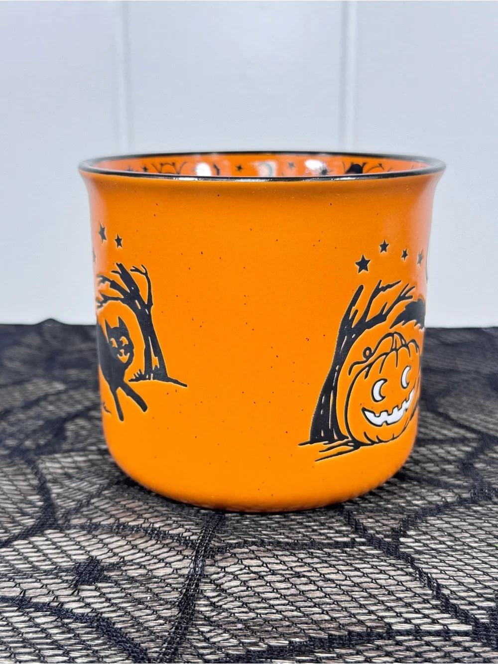 NEW Cobwebs & Cauldrons Black Cat Halloween Mug